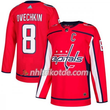 Washington Capitals Trikot Alex Ovechkin 8 Adidas 2017-2018 Rot Authentic - Herren